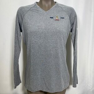 FIFA World Cup 2018 FOX FS1 Broadcast Team Adidas L/S Gray T-Shirt Womens MEDIUM